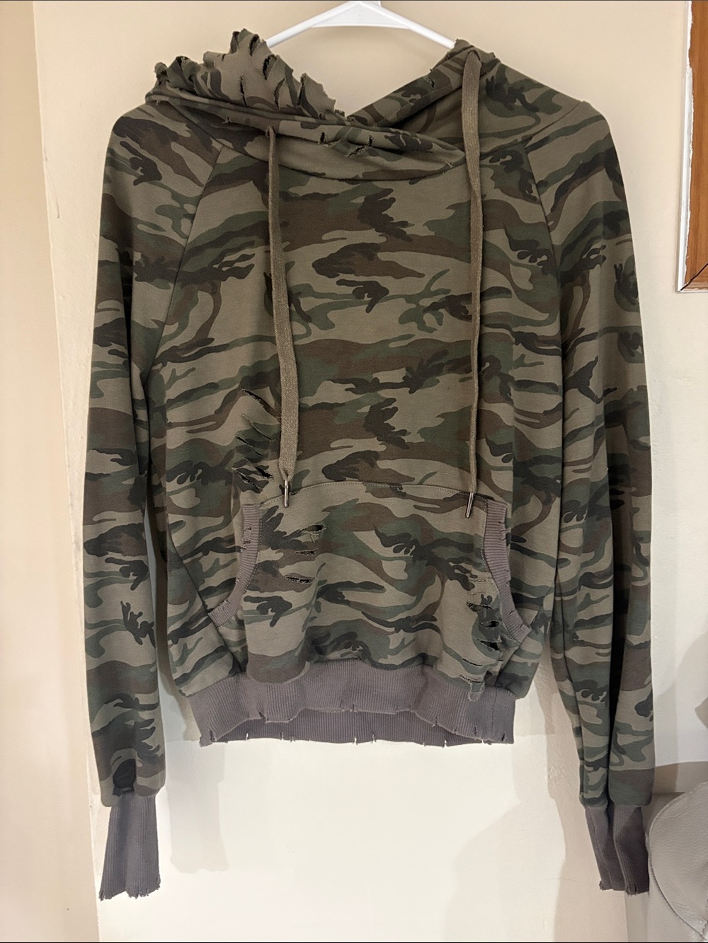 Dance & Marvel Olive Green Camo Hoodie